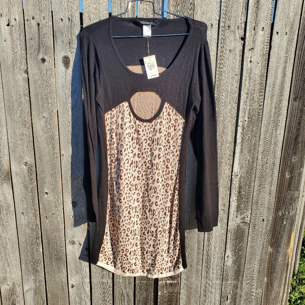 Ashley Stewart Scoop Leopard Midi Dress sz 14/16